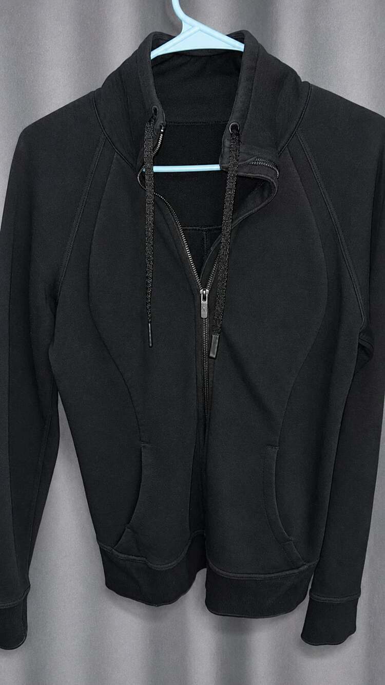 Lululemon Huddle and Hustle Jacket Full Zip Hoodie Black Size 4